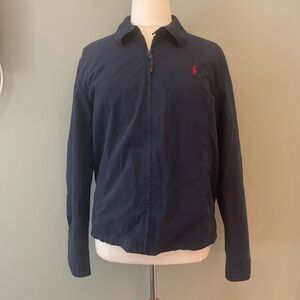 Navy Blue Canvas Ralph Lauren Polo Jacket Men’s XL